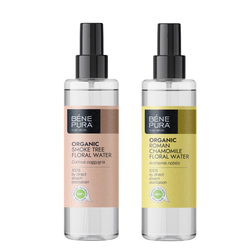 Bio Χρυσόξυλο Λουλουδάτο νερό και Bio Ρωμαϊκό Χαμομήλι Λουλουδάτο νερό - GMC