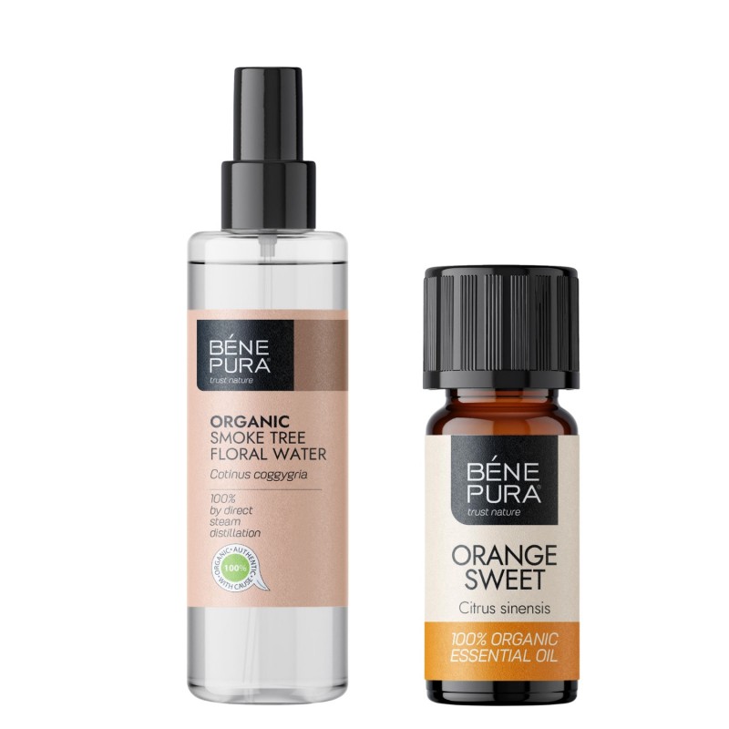 Bio Χρυσόξυλο Λουλουδάτο νερό και Bio Γλυκό Πορτοκάλι Αιθέριο έλαιο - GMC