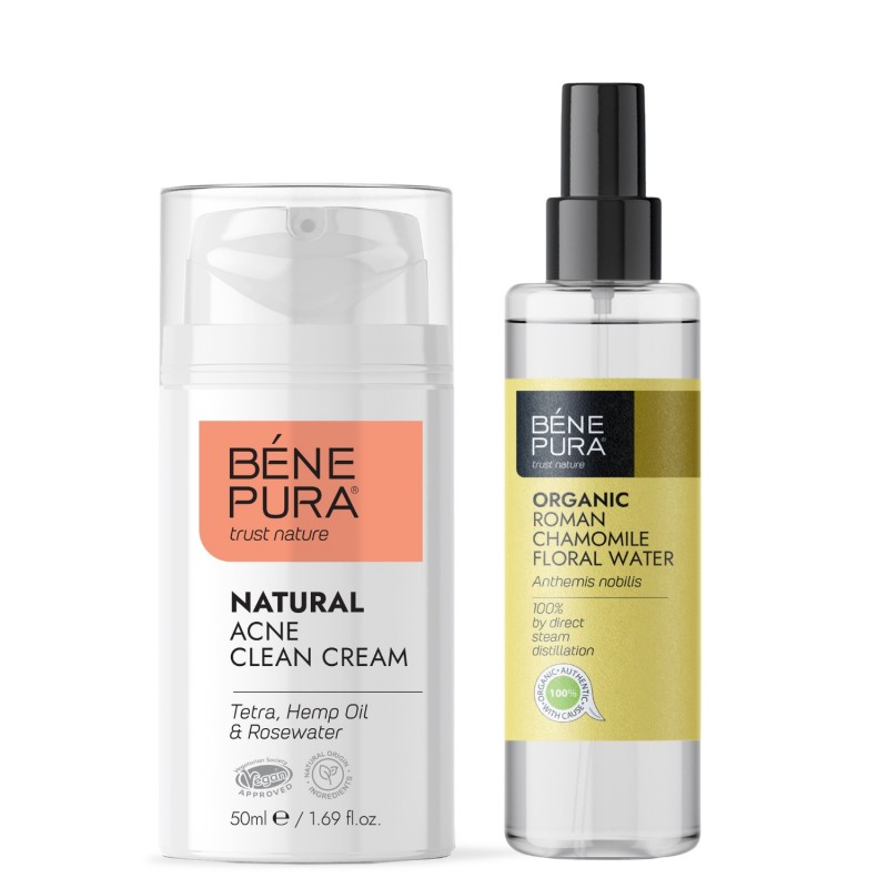 Κρέμα προσώπου κατά της ακμής και Bio Ρωμαϊκό Χαμομήλι Λουλουδάτο νερό - GMC