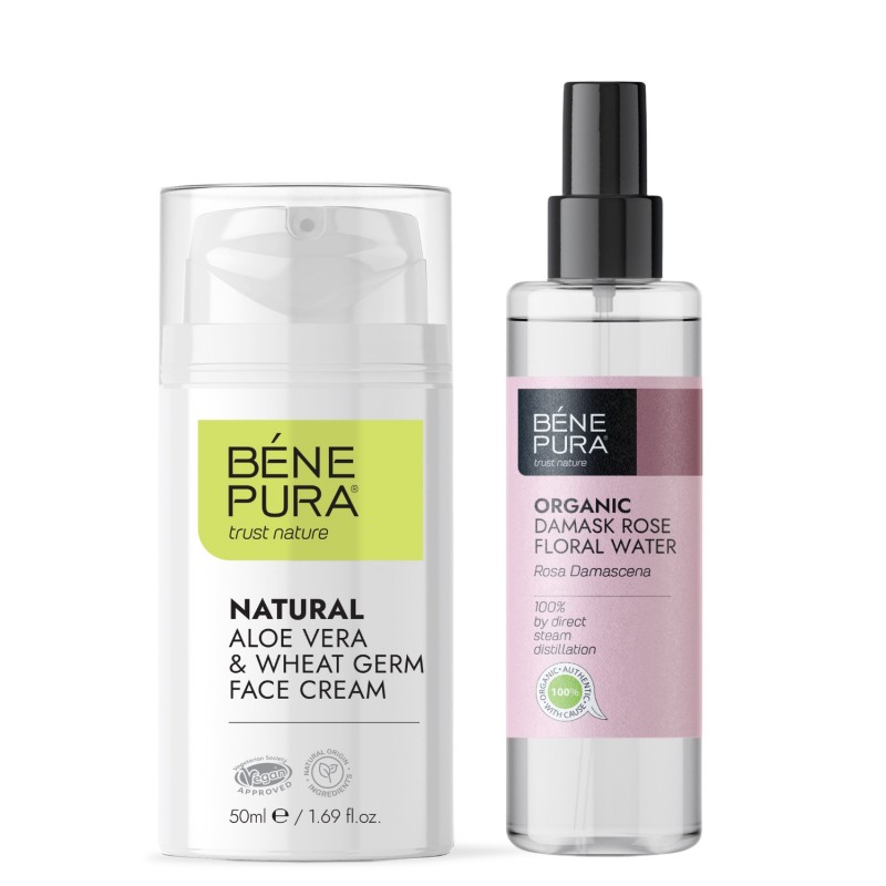 Κρέμα Προσώπου Αλόη Βέρα και Bio Rosa Damascena Ροδόνερο - GMC