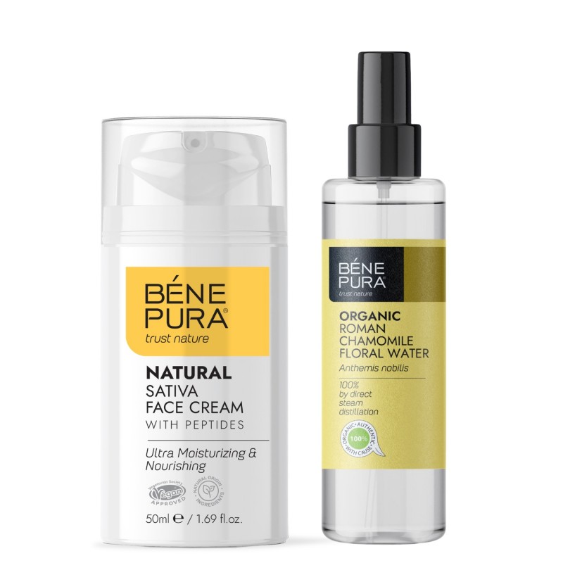 Bio Ρωμαϊκό Χαμομήλι Λουλουδάτο νερό και Ενυδατική Κρέμα Προσώπου - GMC