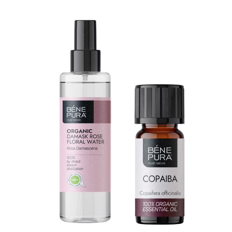 Bio Rosa Damascena Ροδόνερο και Bio Copaiba Αιθέριο έλαιο - 