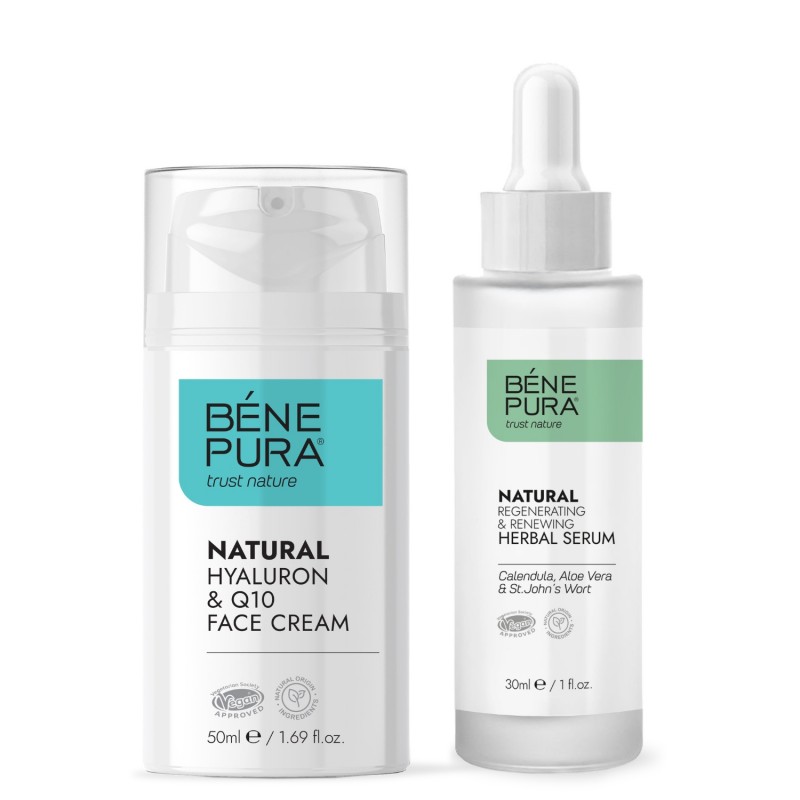 Υαλουρόν & Q10 Κρέμα Προσώπου και Αναπλαστικός ορός προσώπου - GMC