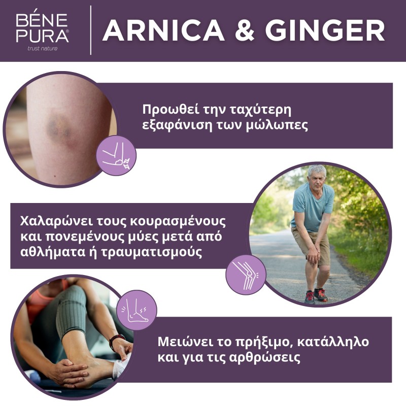 Αλοιφές για Μώλωπες με Arnica και Τζίντζερ - 40 ml