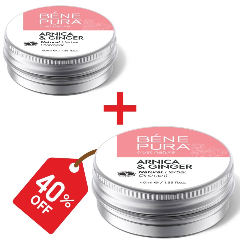 2x Αλοιφές για Μώλωπες με Arnica και Τζίντζερ - 40 ml - Σύγκριση Προϊόντων